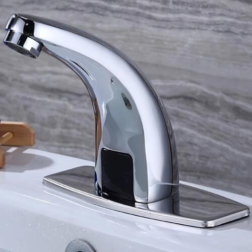 CZ-503 Deck Mounted Chromed Brass Bathroom Wash Basin Faucet