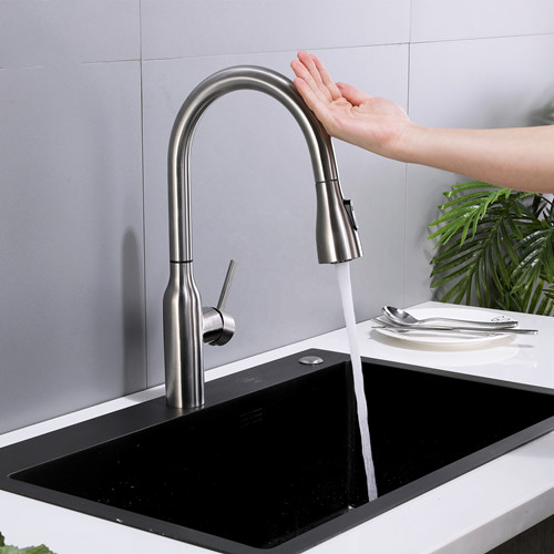 CT-6016 Touch Sensor Smart Sense Kitchen Faucets With Pull Down Sprayer Vigo