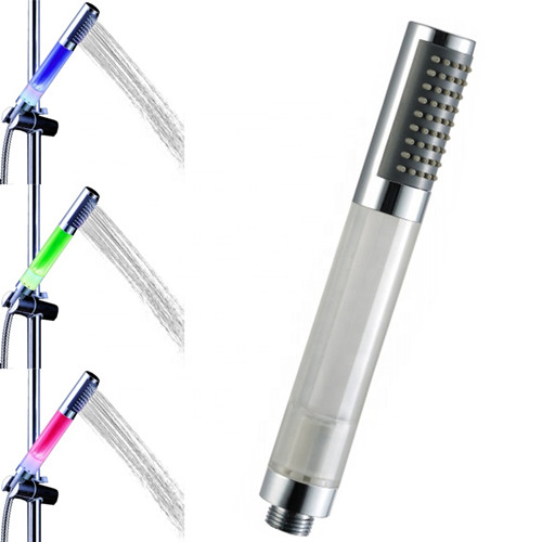A13 Temperature Self-power LED Hand Shower R-B-G Shower Head No Need Battery Chrome Plating
