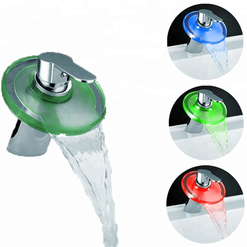 TS-3313 3 Colors LED Bathroom Faucets With Temperature Sensor